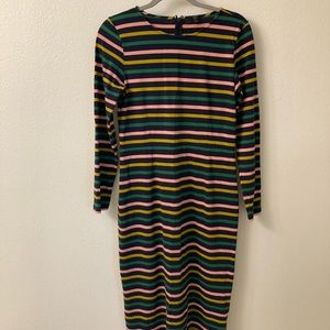 J. Crew Striped Midi Knit Dress